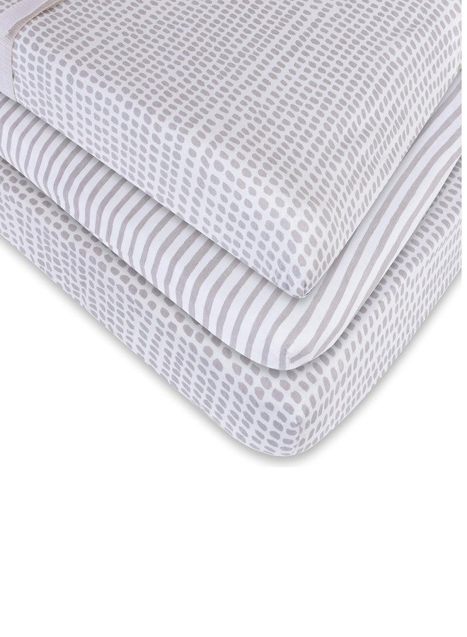 Ely's & Co. Waterproof Changing Pad Covers | Cradles Sheets 2 Pack - 100% Jersey Cotton with Waterproof Liner - Neutral Taupe Grey for Baby Girls and Boys, Newborn Essentials - Image 4